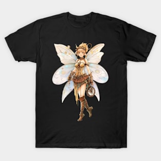 Watercolor Steampunk Fairy Girl #7 T-Shirt